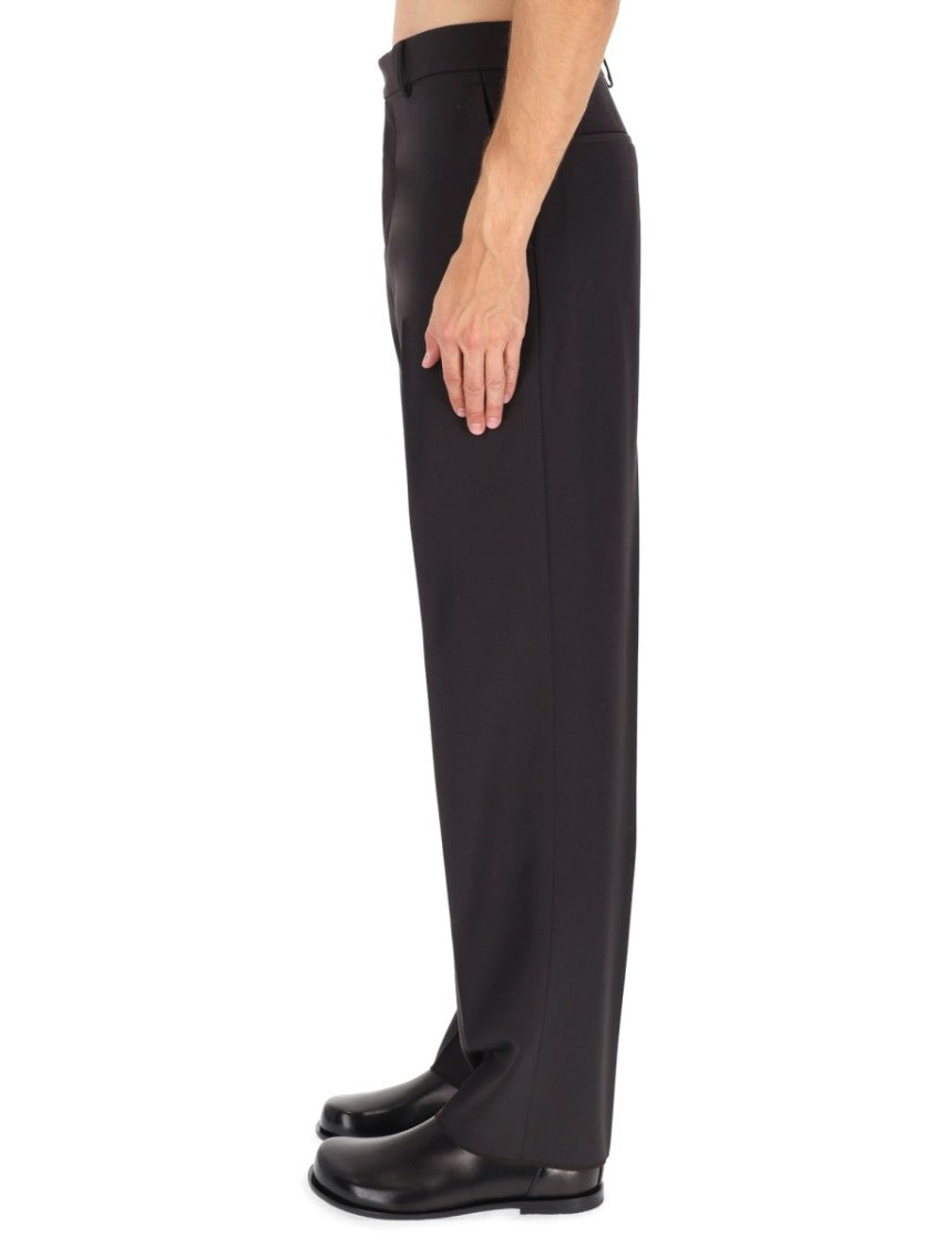 Fendi Wool-Blend Tailored Straight-Leg Pants