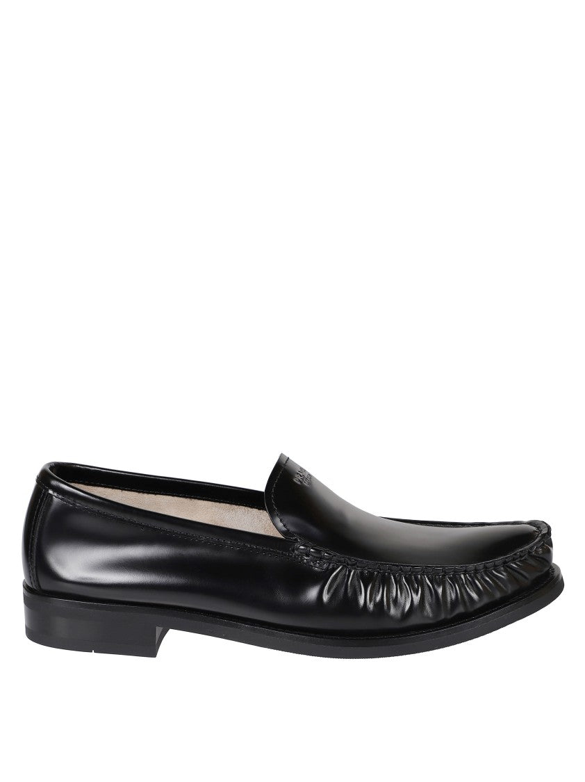 Prada Polished Leather Flat Shoes