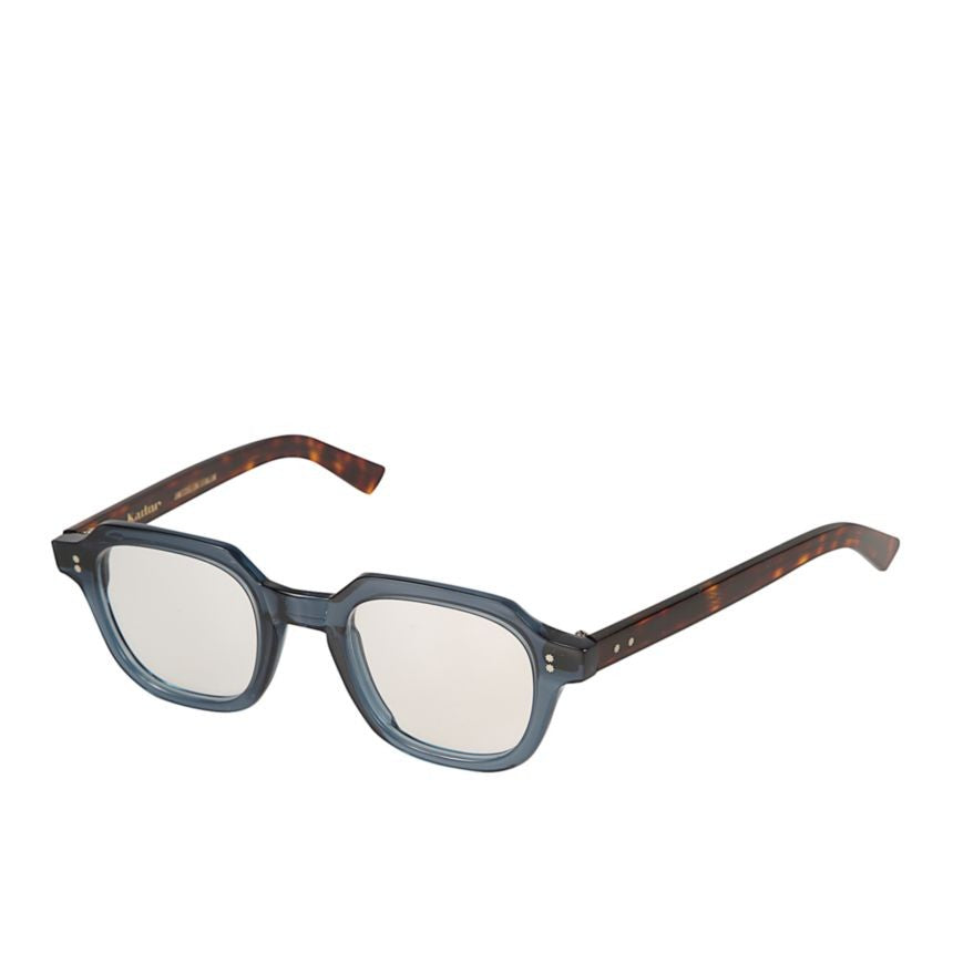 Kador K-Story/N Bold Geometric Sunglasses With Translucent Blue Frame