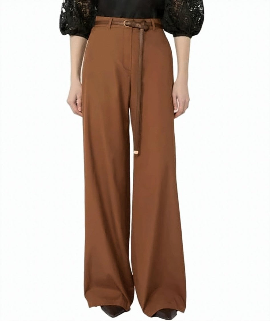 Max Mara Cotton Poplin Straight Leg Trousers