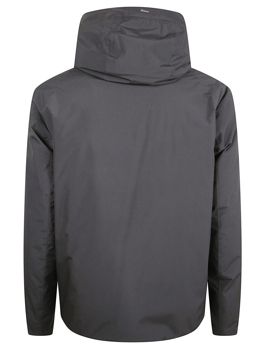 Herno Waterproof Down Jacket With Hood And Adjustable Drawstring