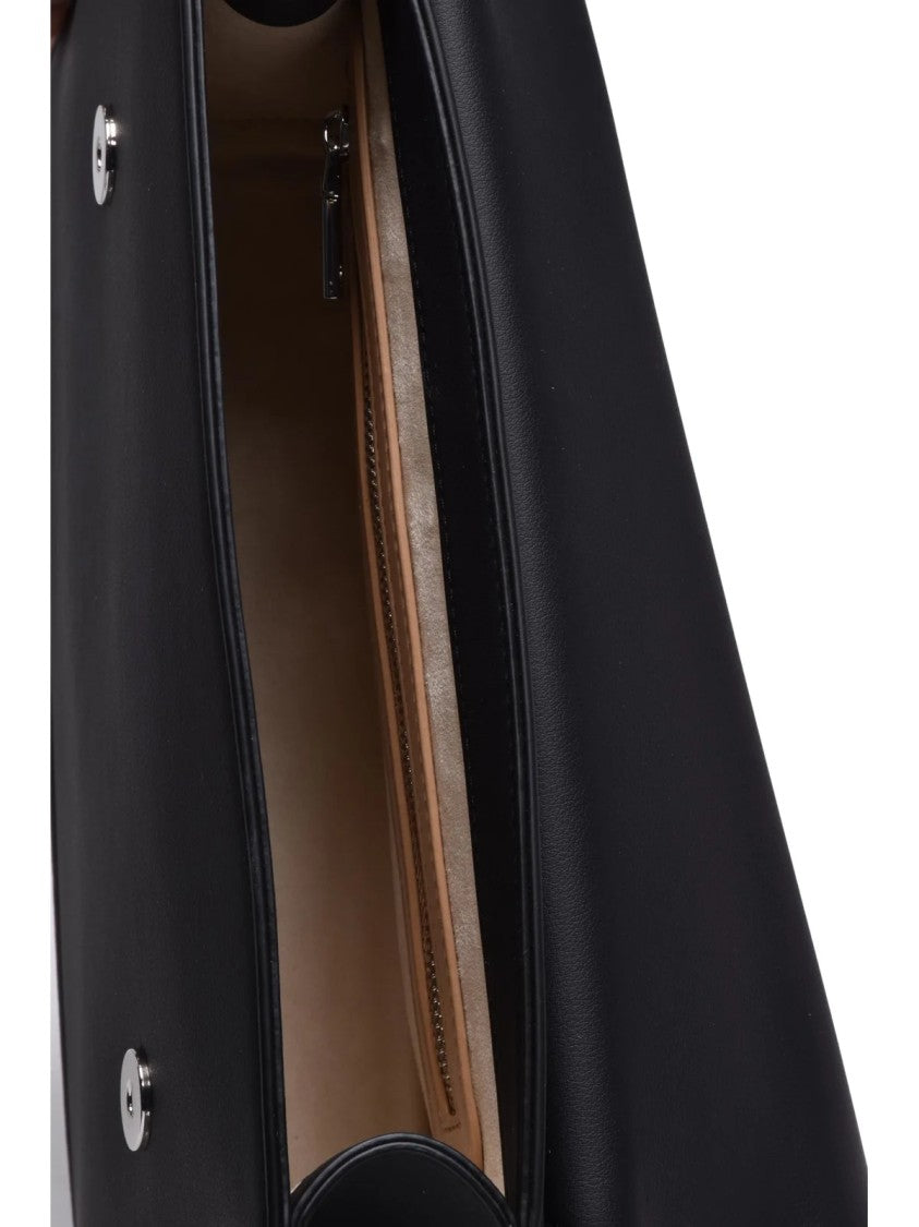 Love Moschino Black Polyurethane Metallic Shoulder Bag