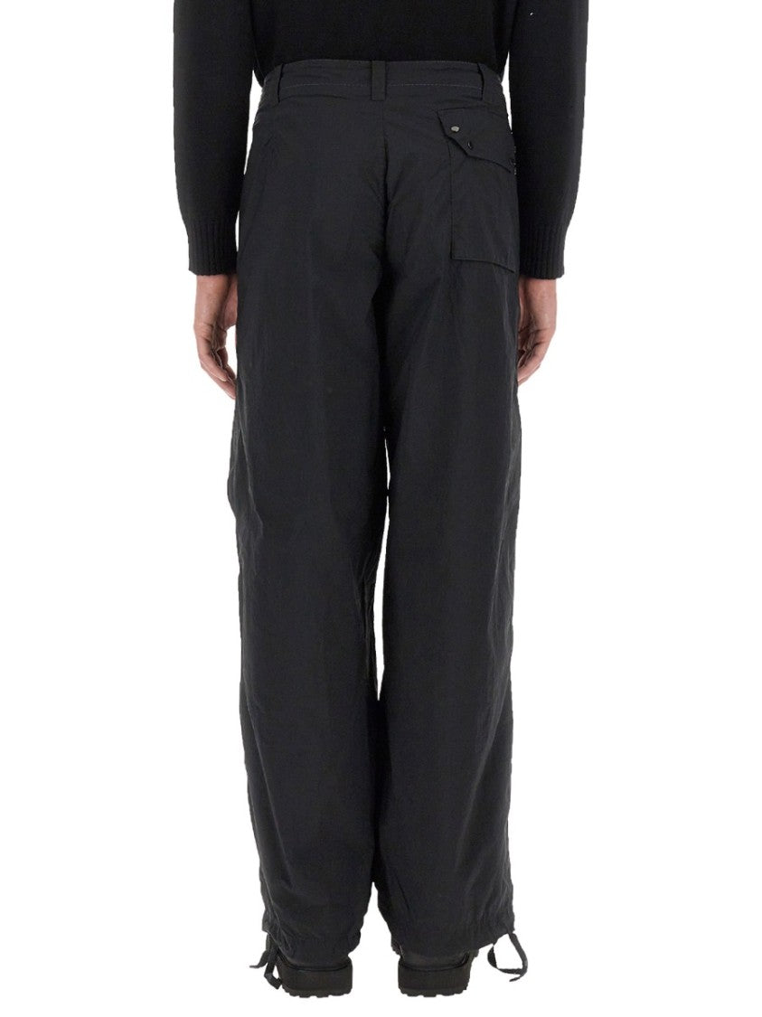 Ten C Regular Fit Black Cargo Pants