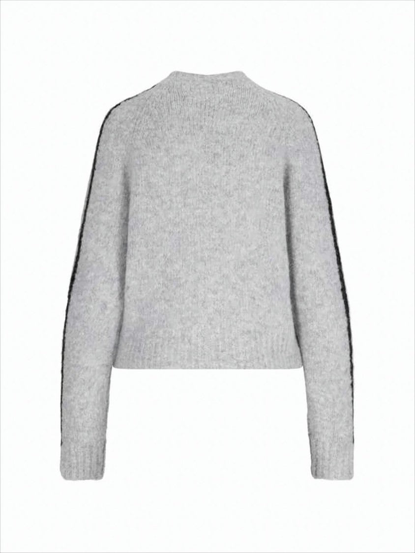 Paloma Wool Cropped Textured Knit Sweater With Contrasting Stripe