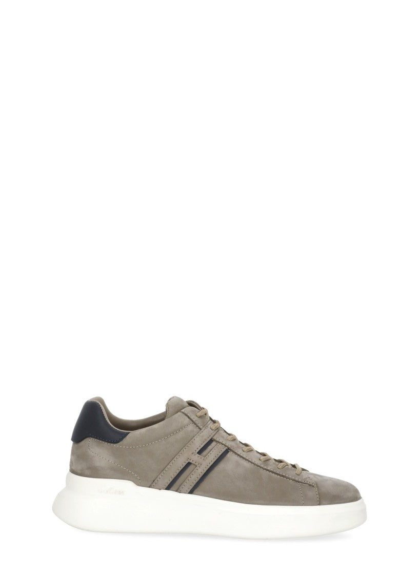 Hogan Beige Suede Low-Top Sneakers