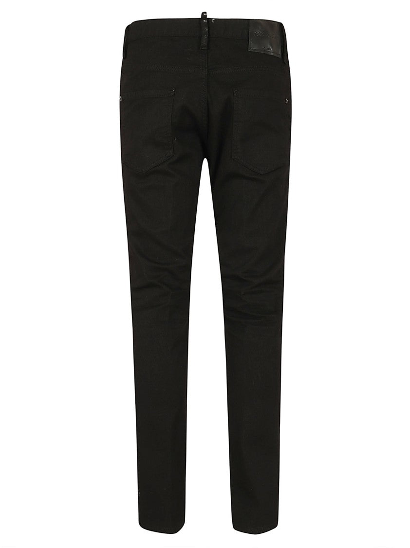 Dsquared2 Slim-Fit Black Jeans With Iconic Logo Detail