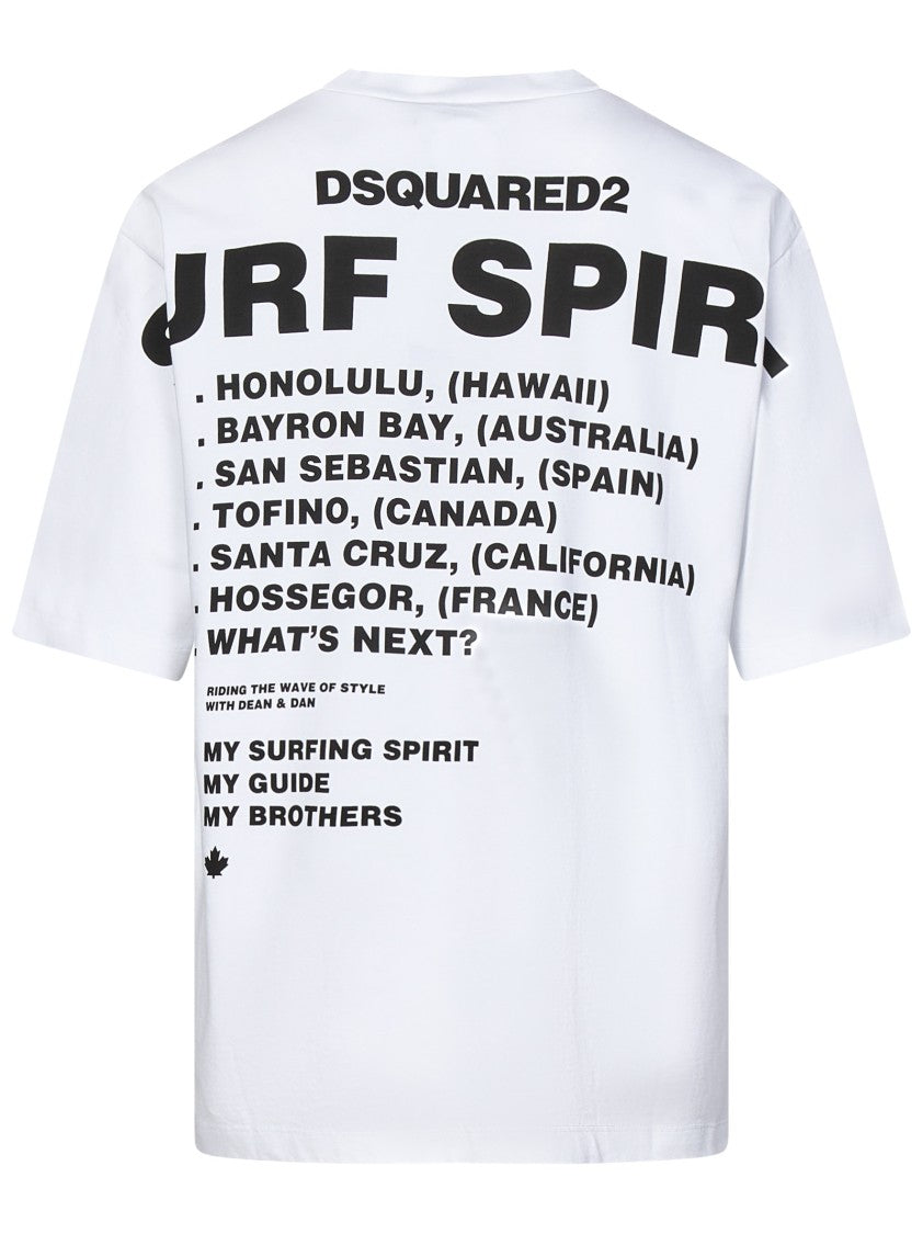 Dsquared2 Loose-Fit Cotton Jersey T-Shirt With Photographic Surf Print