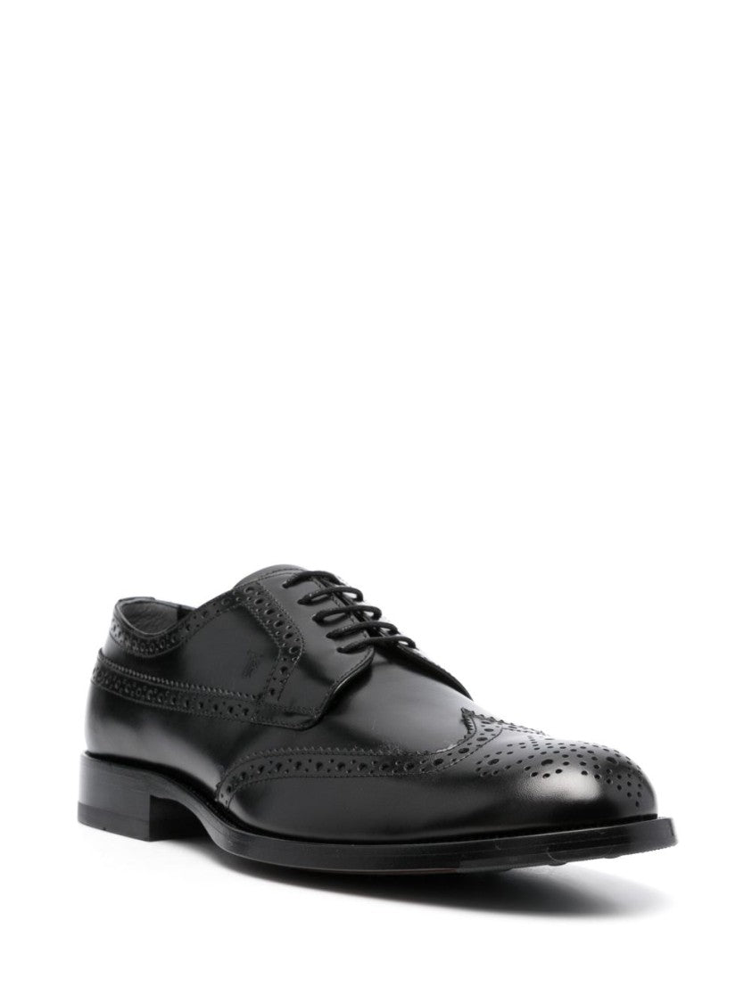 Tod's Classic Lace-Up Brogue Flat Shoes