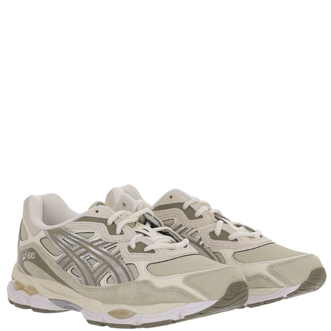 Asics Khaki Gel-Nyc Leather Mesh Sneakers
