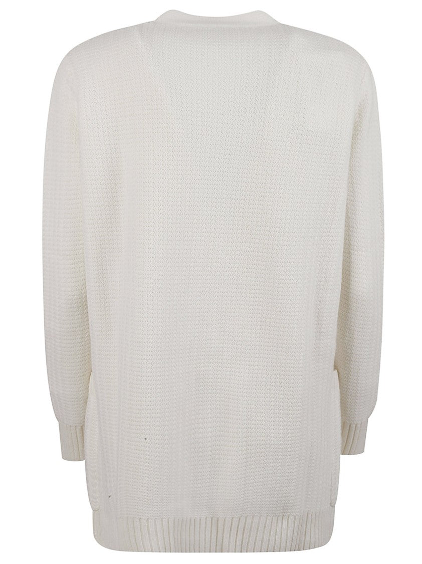 Max Mara Textured Knit Sweater With Button-Down Front