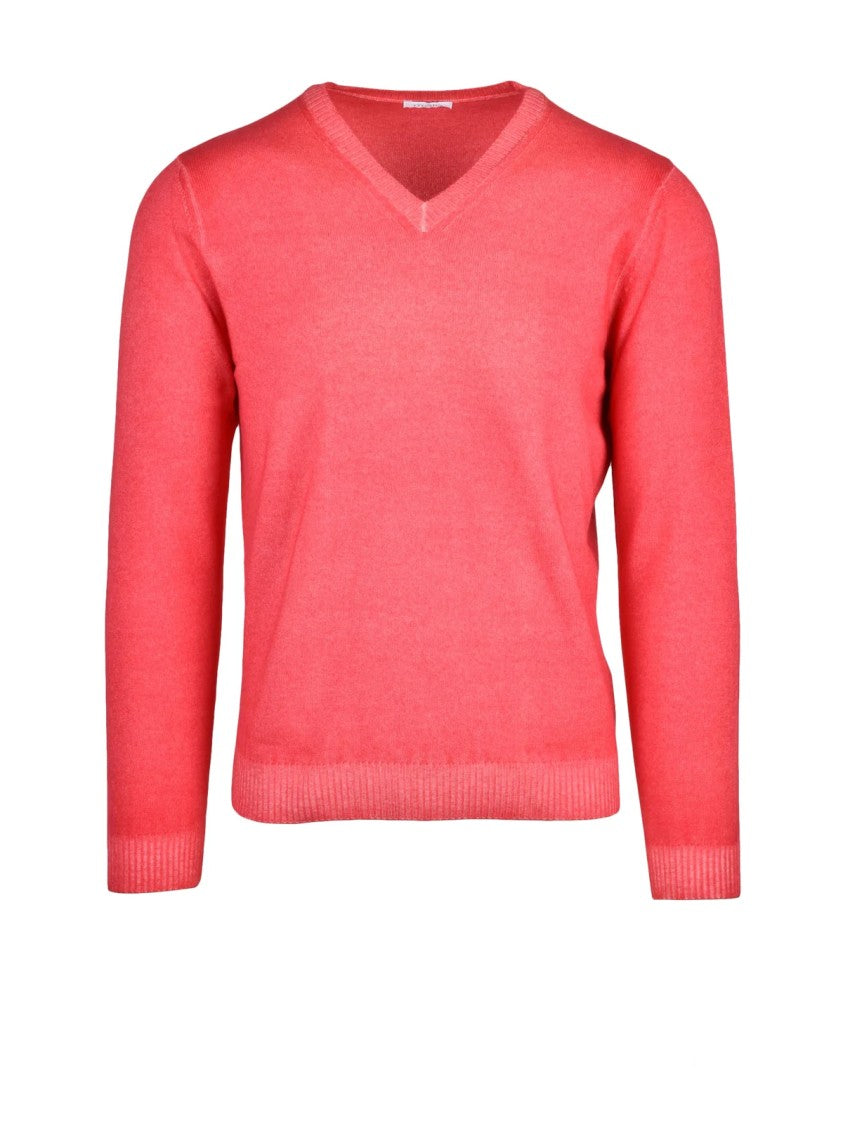 Malo Old Rose Virgin Wool Crewneck Sweater