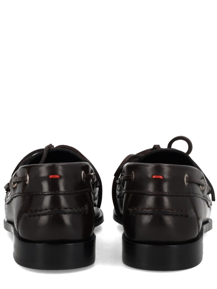 Aeydē Harris Polished Stitched Bow Loafers