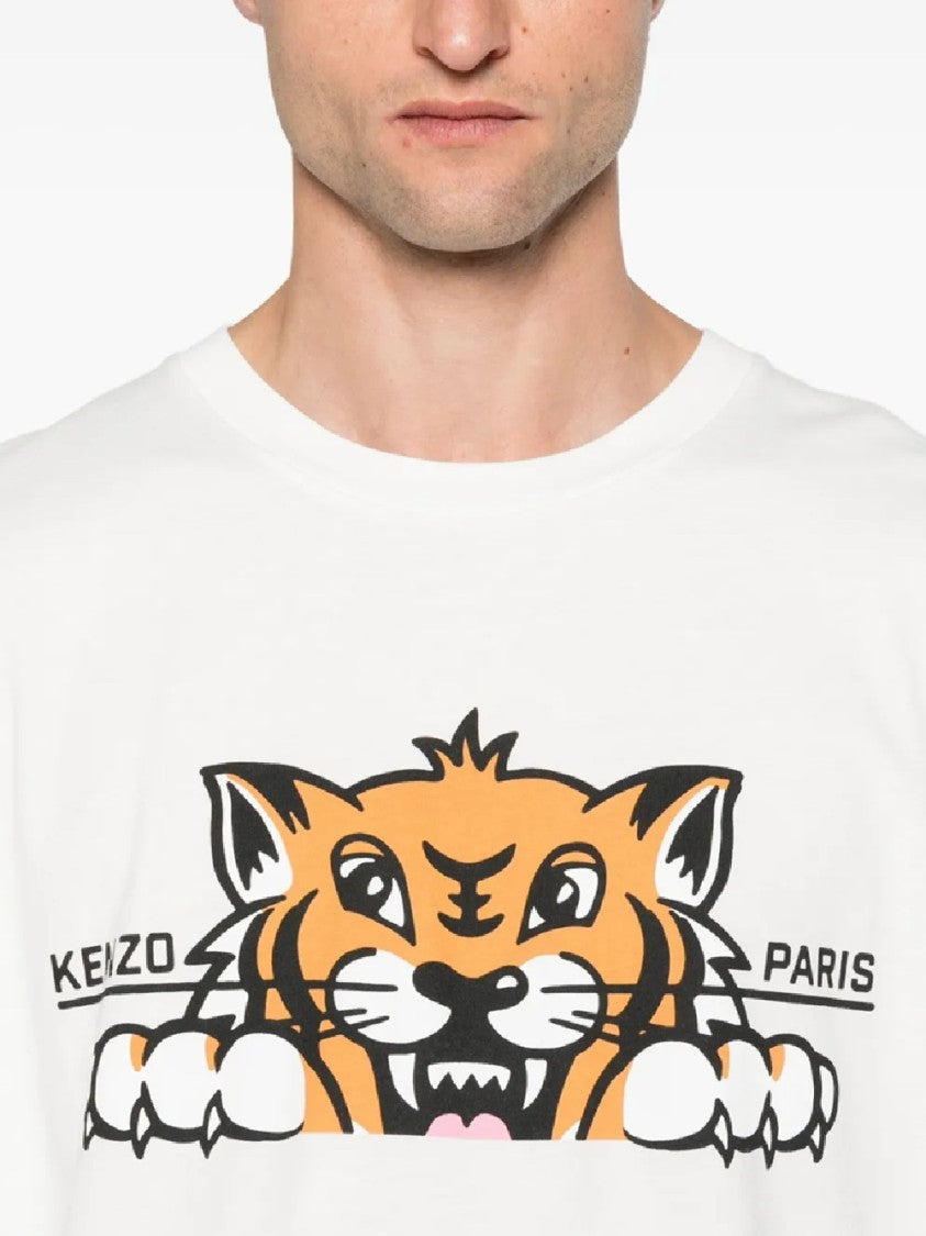 Kenzo White Graphic T-Shirt