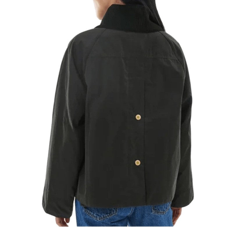 Barbour Vintage Waxed Cotton Jacket With Oversized Velvet Collar