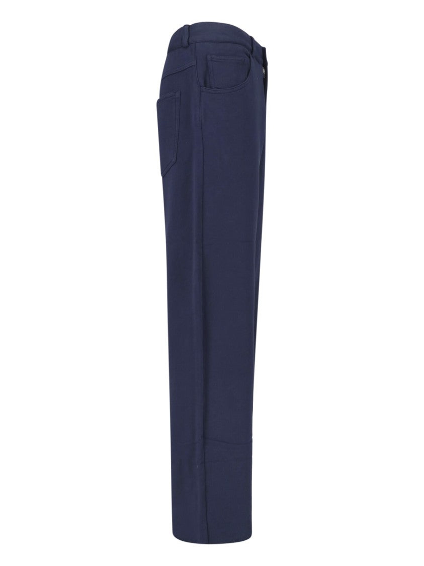 Mm6 By Maison Margiela Blue Cotton Wide-Leg Pants