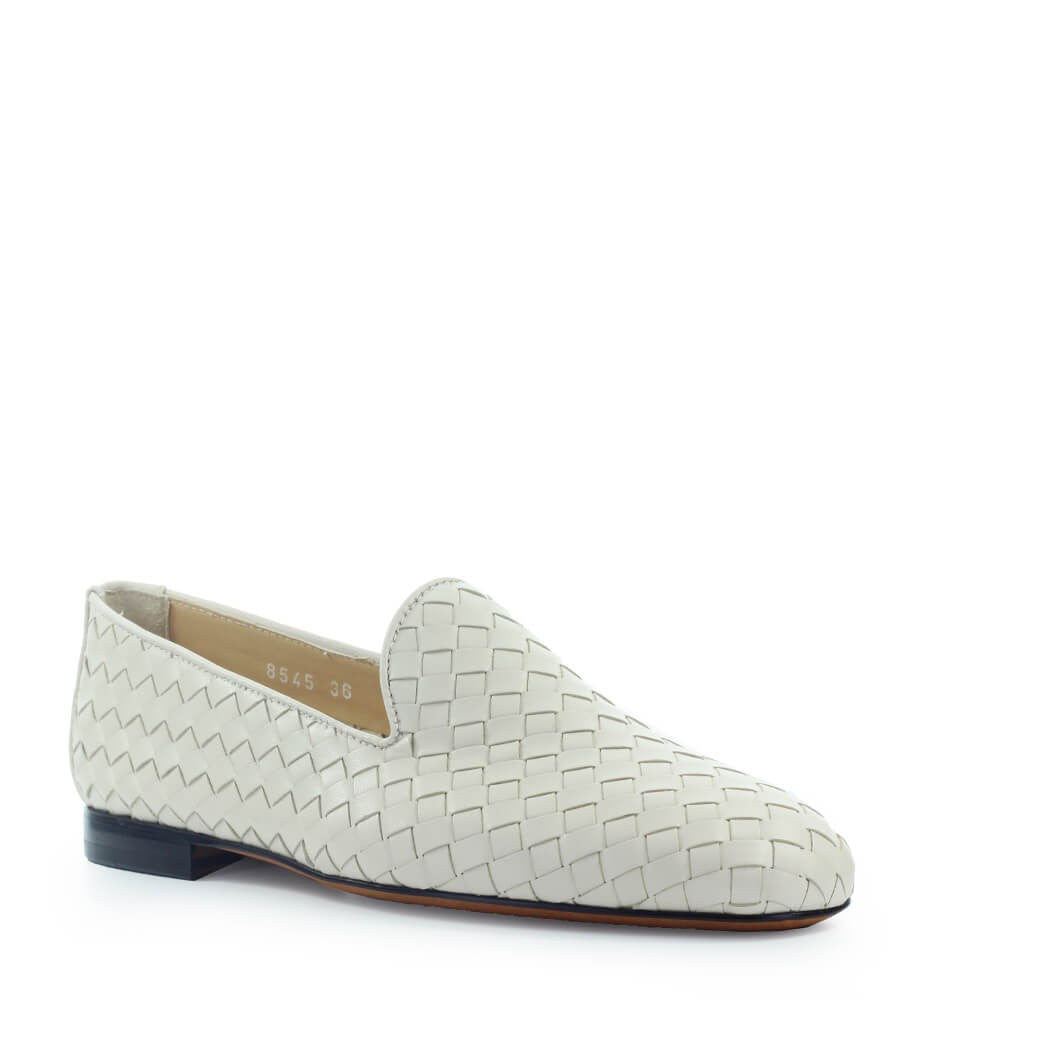 Doucal's Cream Woven Loafer