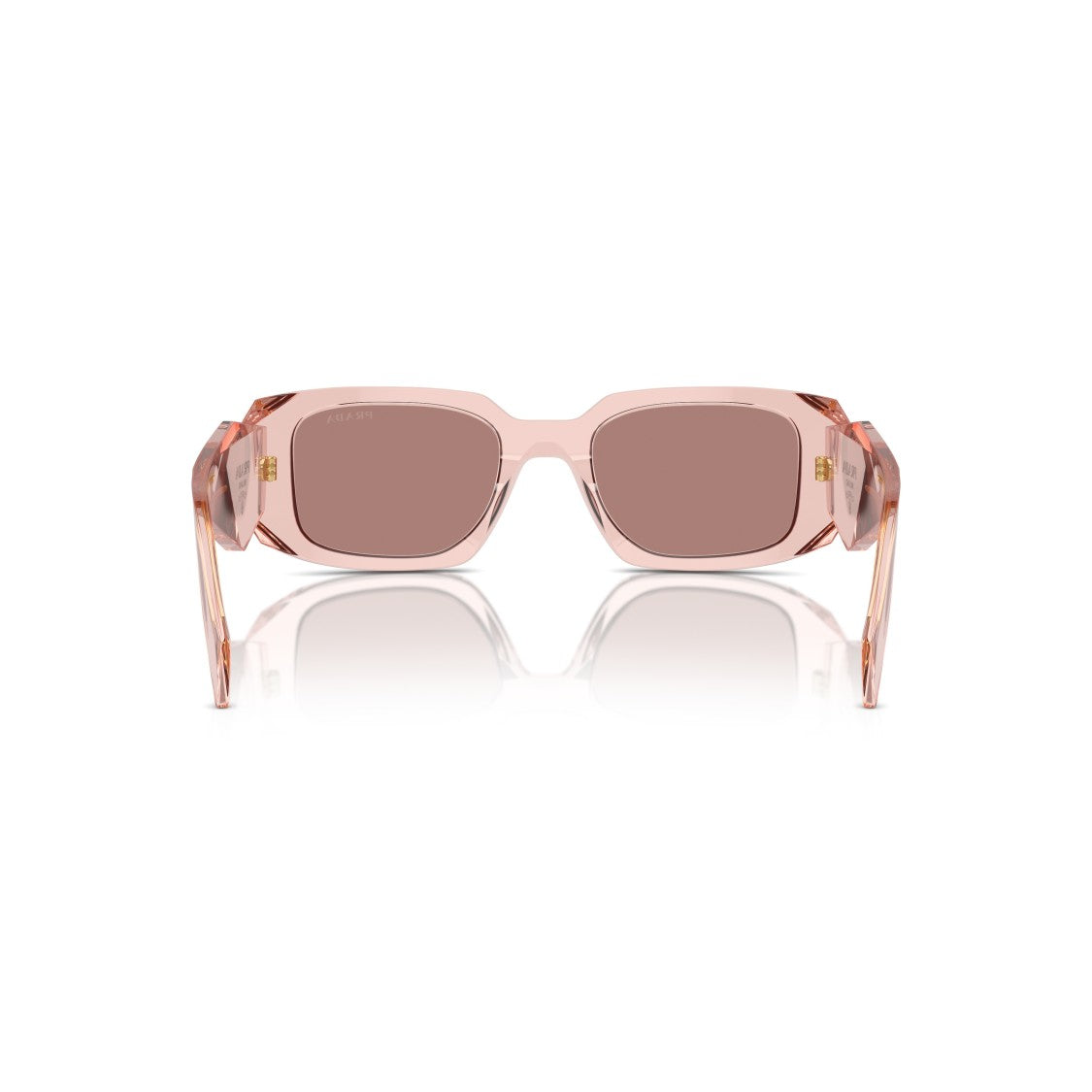 Prada 0Pr 17Ws Geometric Rectangular Frame Pink Acetate Sunglasses
