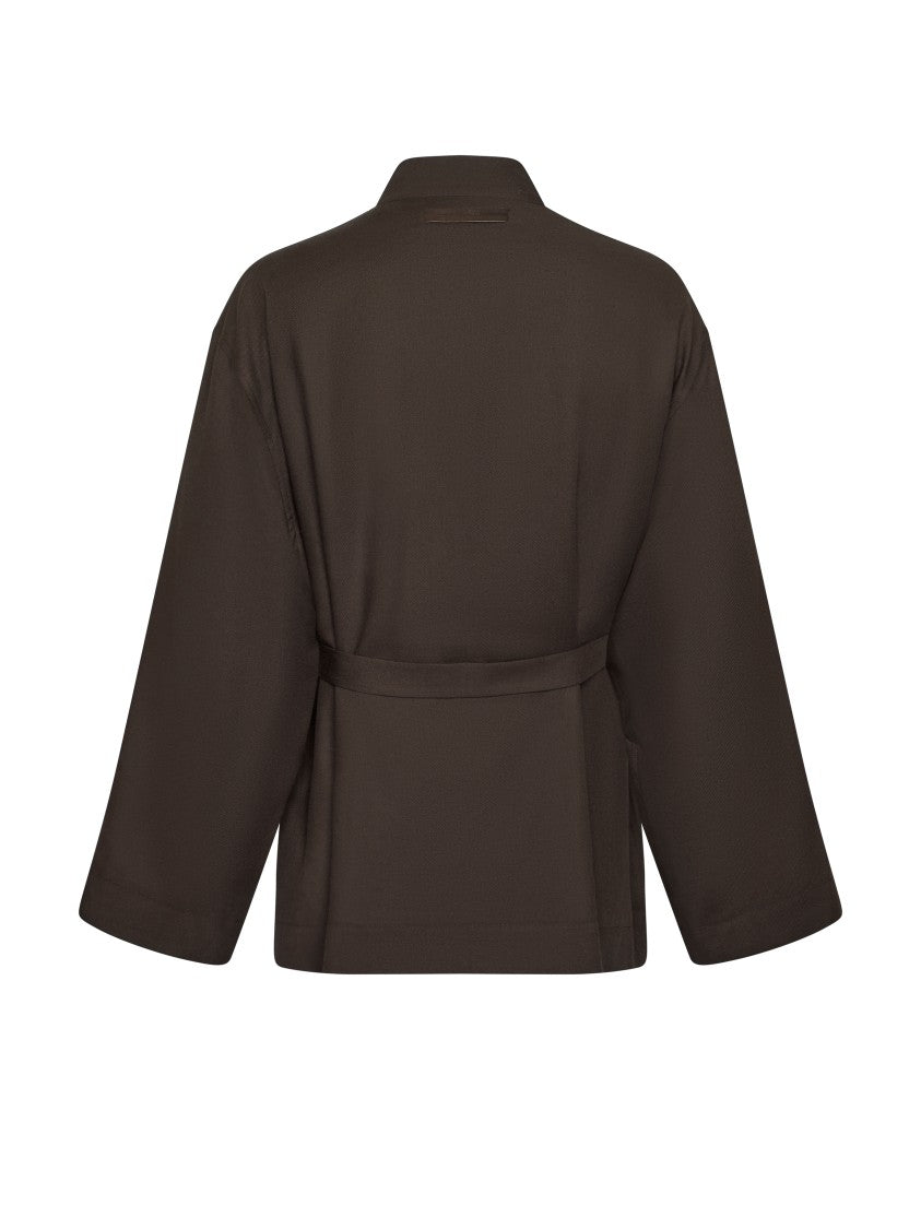 Zegna Open Front V-Neck Casual Jacket