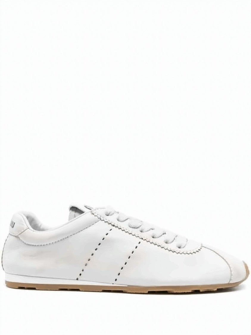 Miu Miu Low-Profile Nappa Leather Sneakers