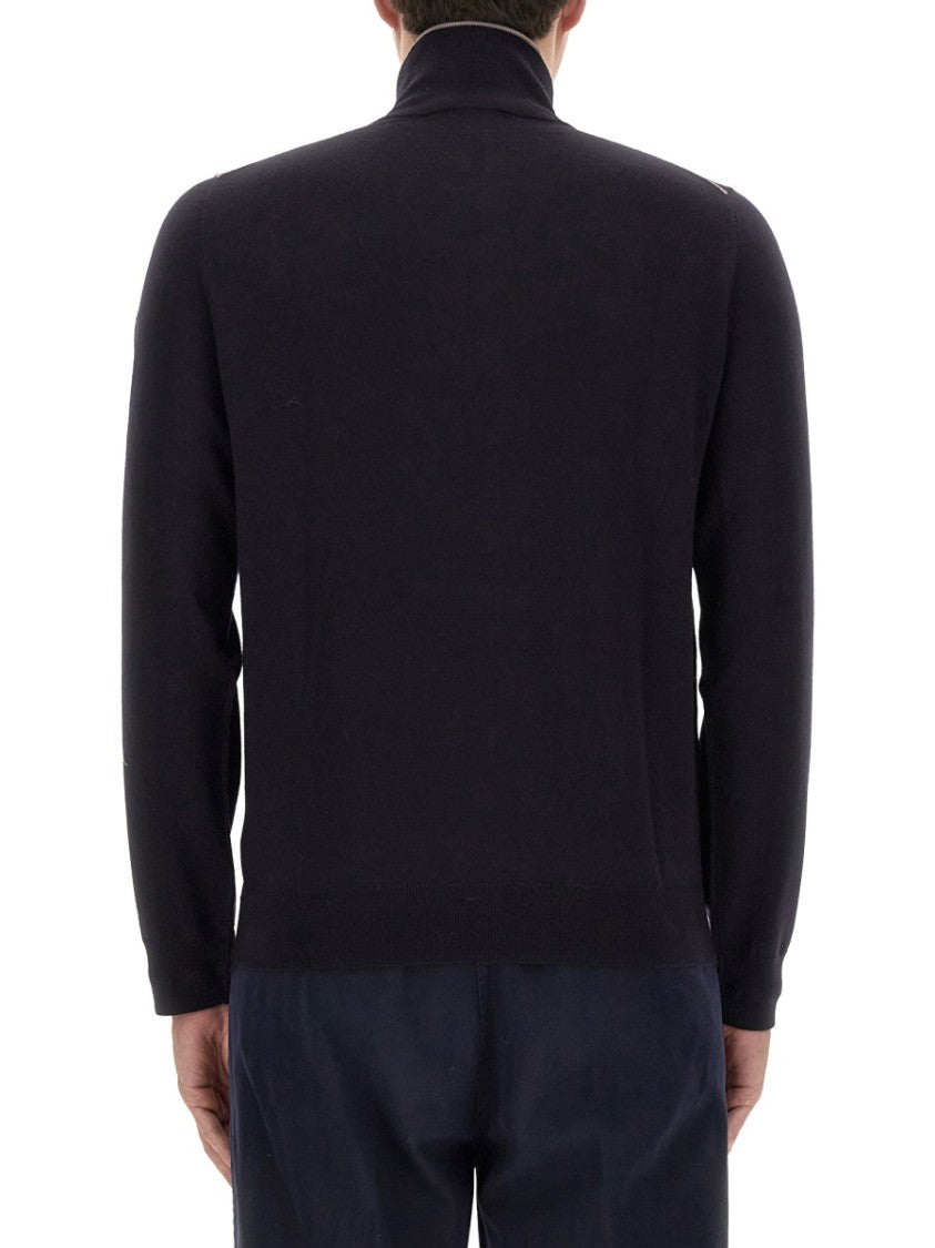 Ps Paul Smith High Collar Black Jersey