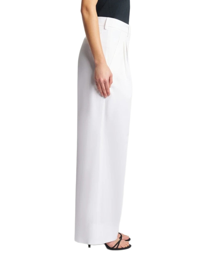 Pt0w High-Waisted Wide-Leg Trousers With Front Pleats And Tailored Finish