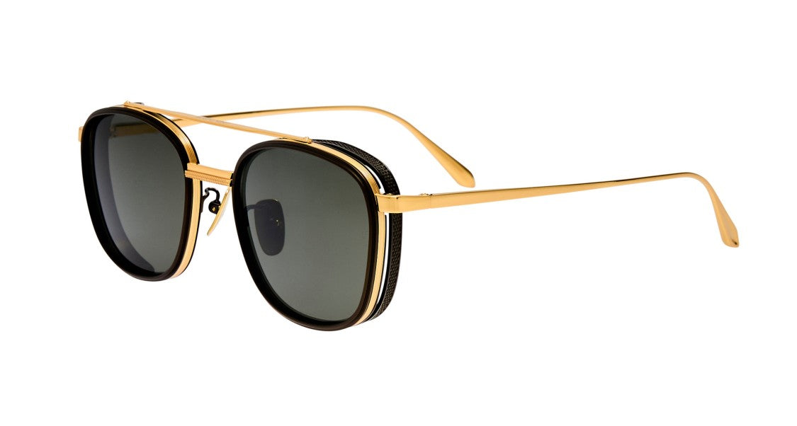 Linda Farrow Lfl Aviator Sunglasses With Gold-Tone Titanium Frame