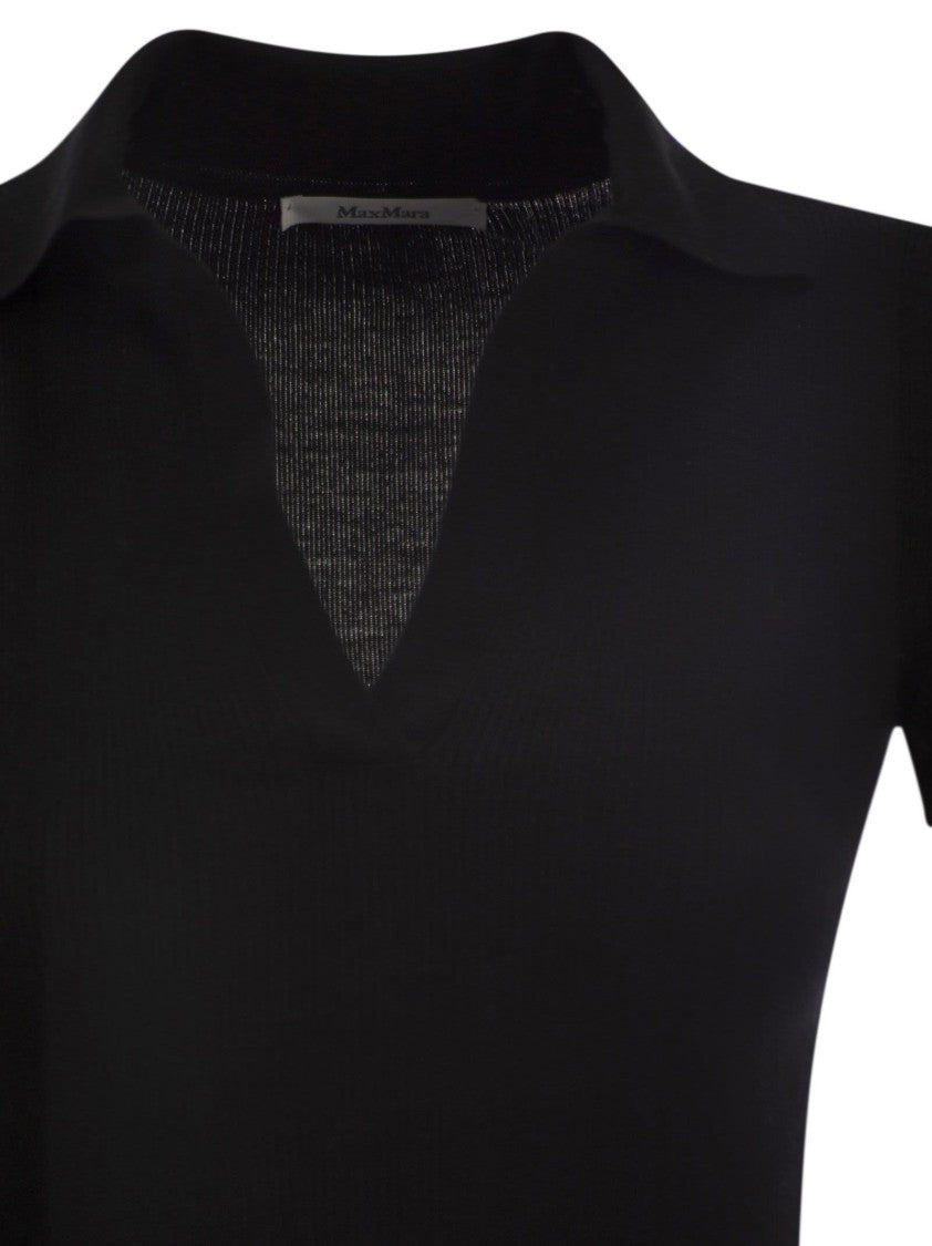 Max Mara Mxmalbero - Ribbed Wool Polo Shirt