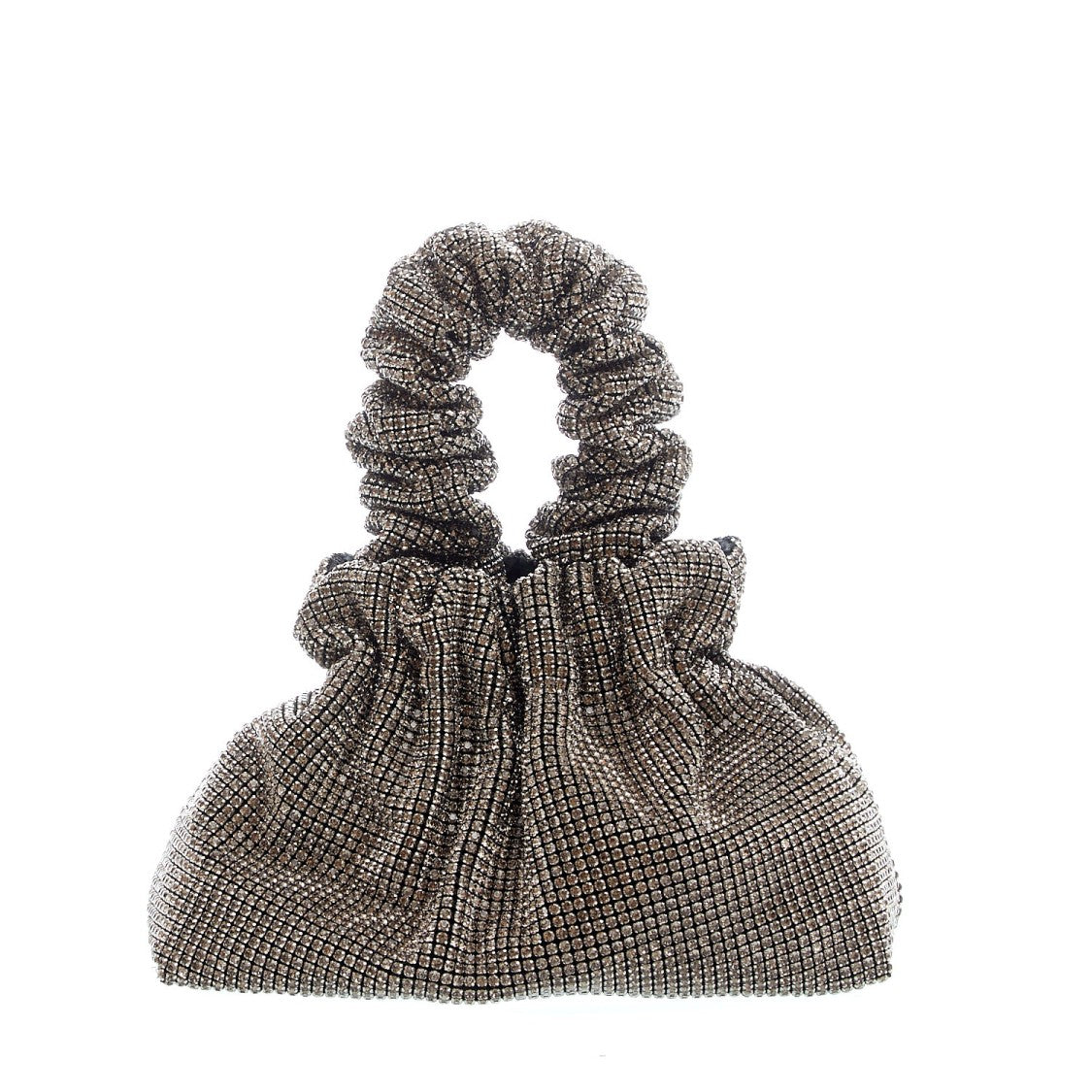 Twentyfourhaitch Rhinestone Bucket With Black Curled Handle