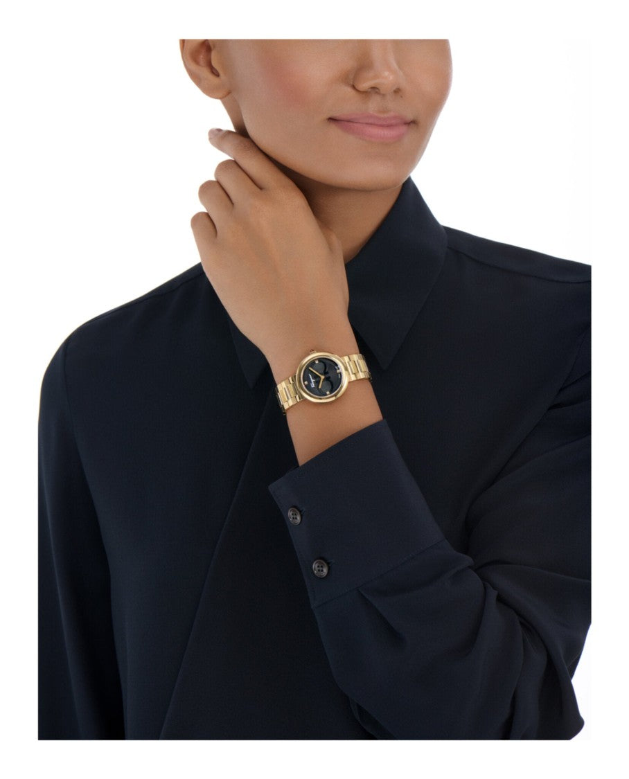 Ferragamo Swiss Made Quartz Bracelet Watch With Sunray Dial