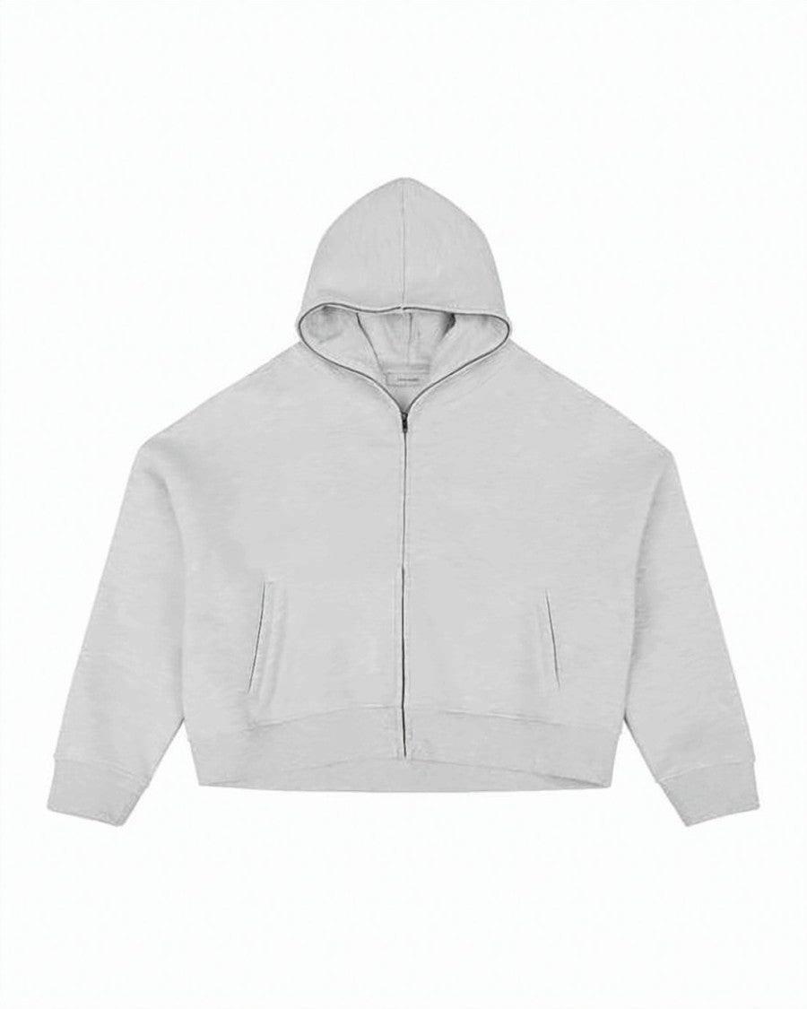 Les Benjamins Cropped Grey Bomber Jacket
