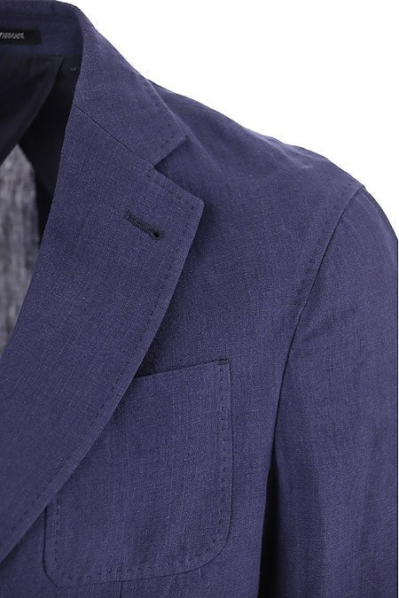 Emporio Armani Blue Single-Breasted Blazer