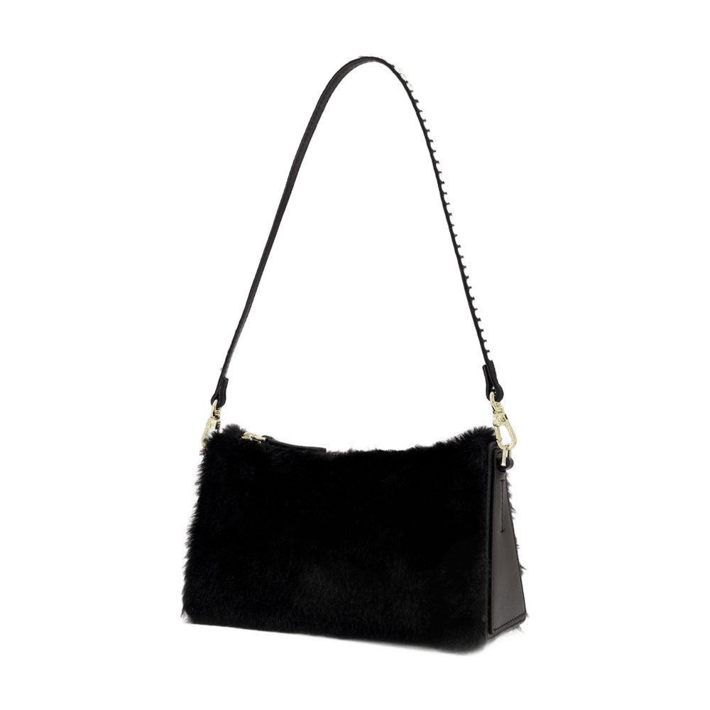 Manu Atelier Mini Prism Bag In Black Leather