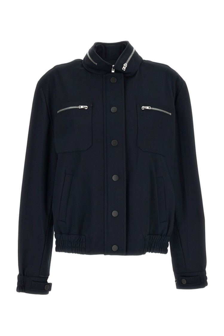 Irie' Black Structured Zip Detail Cropped Jacket