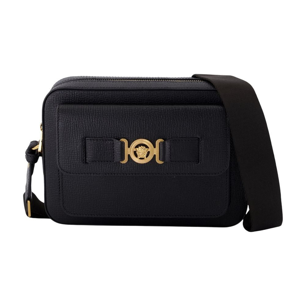 Versace Crossbody Goat Leather Crossbody - Leather - Black