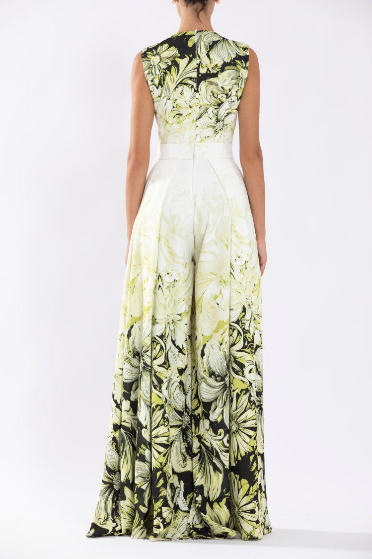 Saiid Kobeisy Crepe Printed Jumpsuit