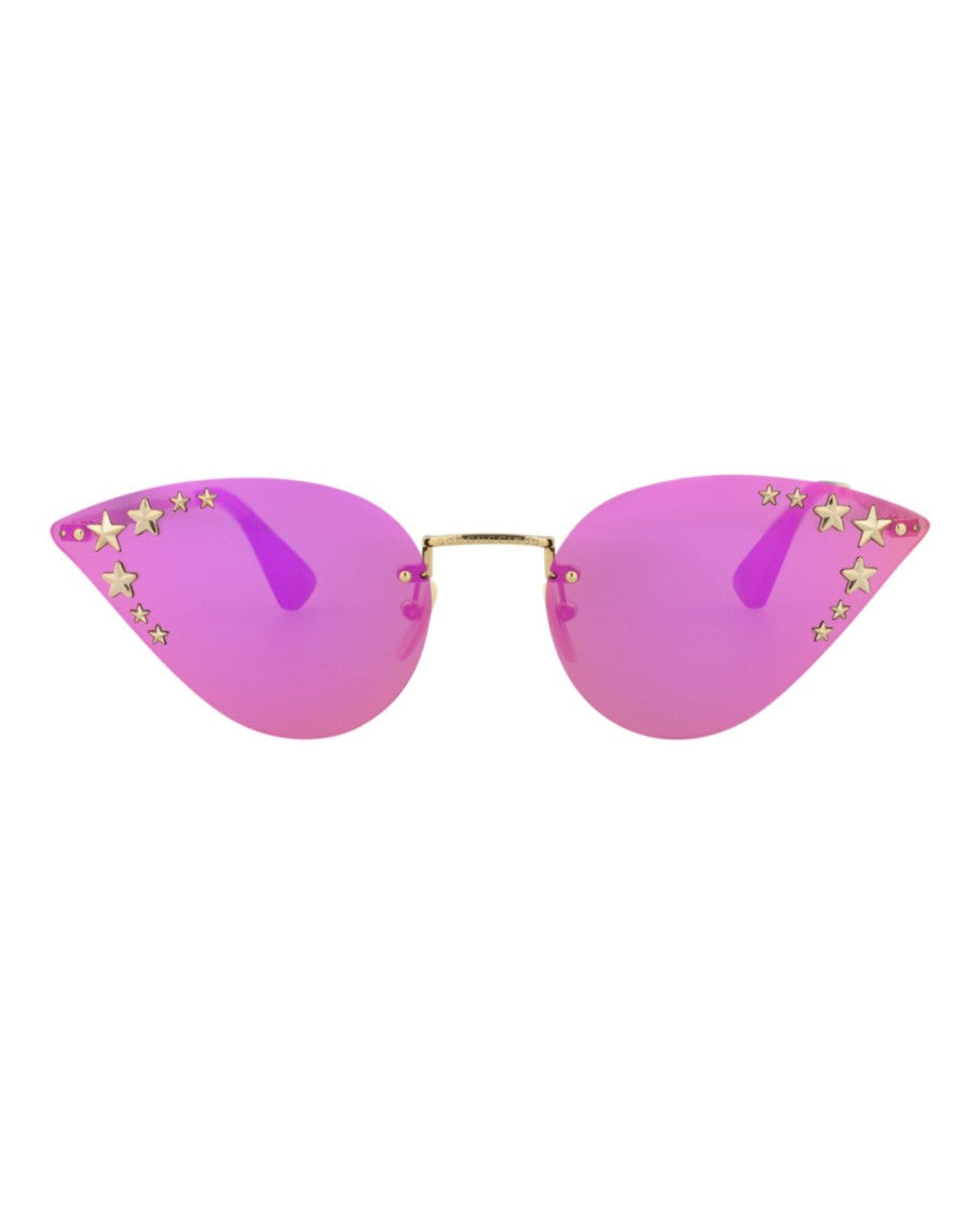 Gucci Cat Eye-Frame Metal Sunglasses