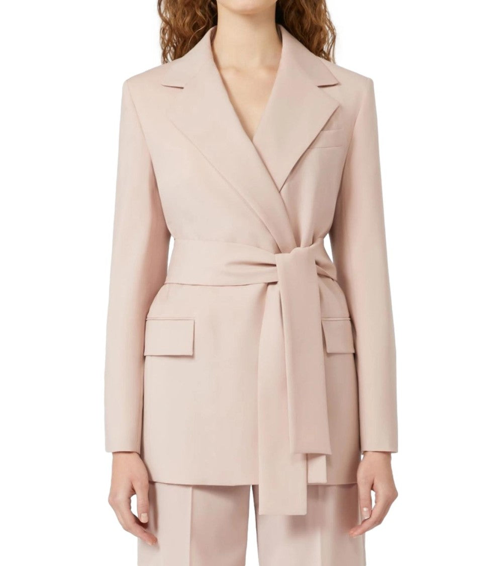 Max Mara Tailored Virgin Wool Blazer With Notched Lapel