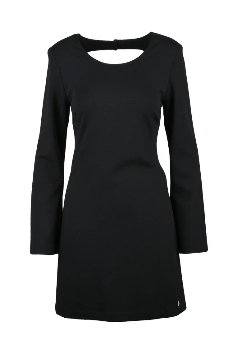 Twinset Actitude Black Viscose Polyamide Elastane Women's Flared Dress