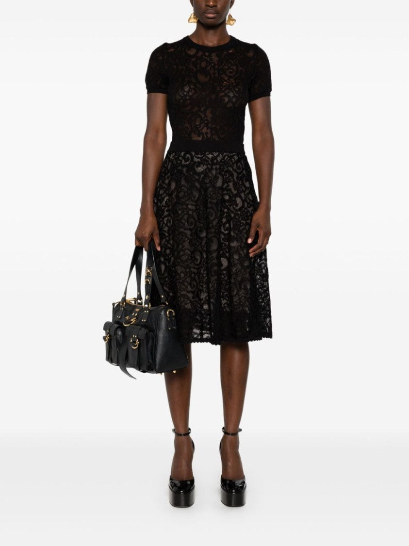 Moschino Jacquard Knitted Crew Neck Sweater