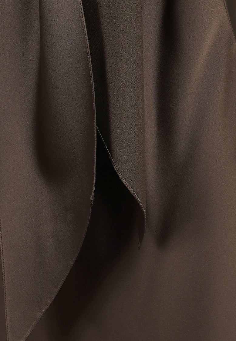 Polo Ralph Lauren Chilton Satin Maxi Dress With Halterneck And Scarf-Tie Detail