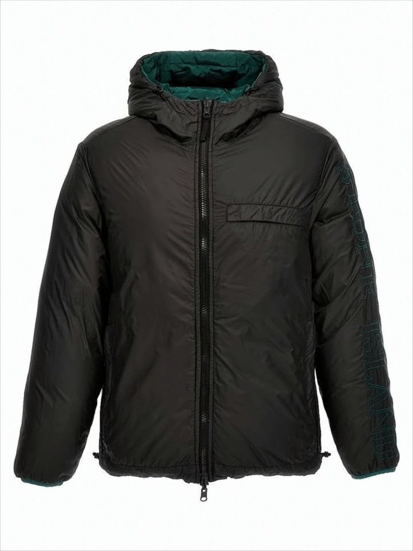 Stone Island Reversible Quilted Puffer Jacket With Hood