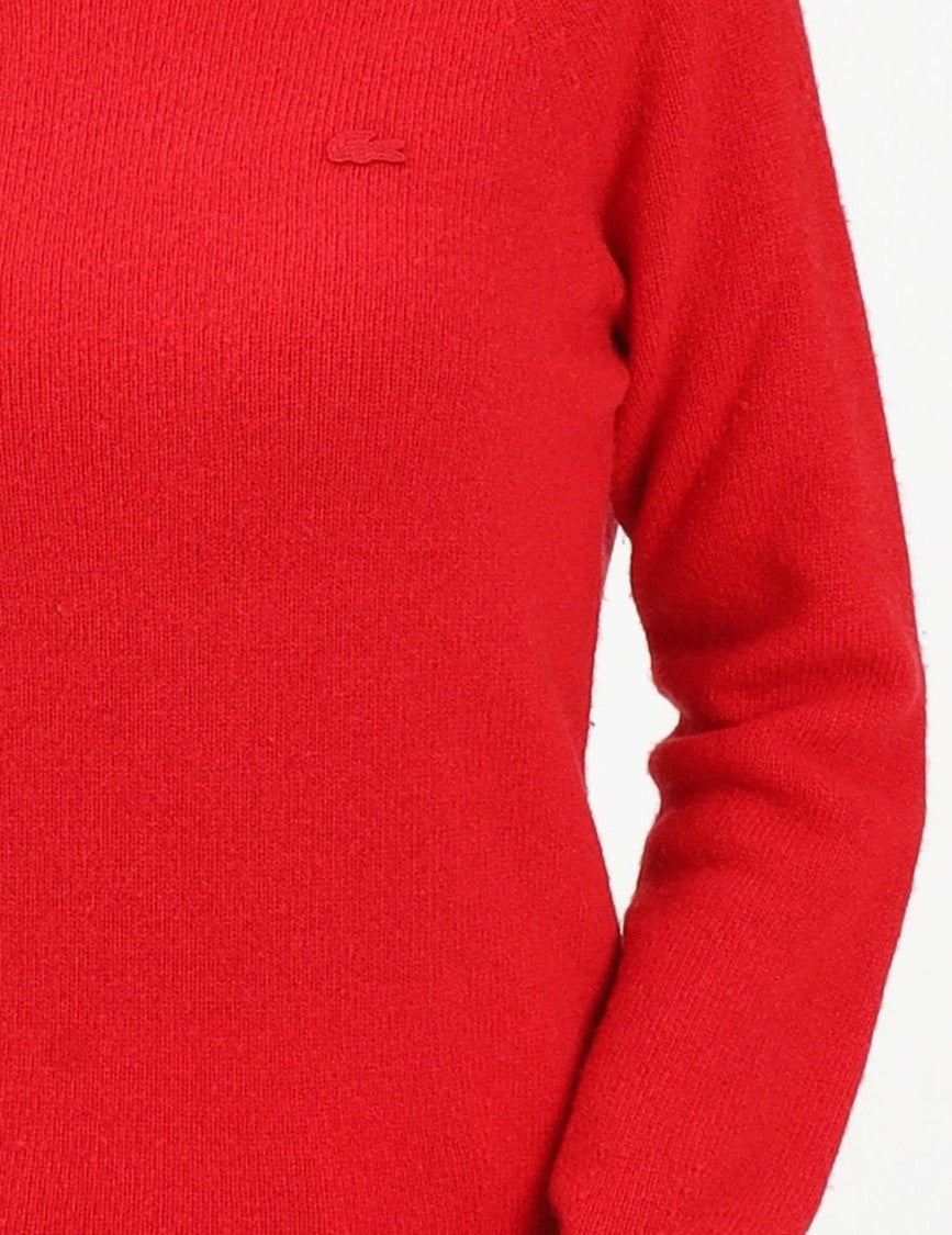 Lacoste Seamless Red Knit Sweater