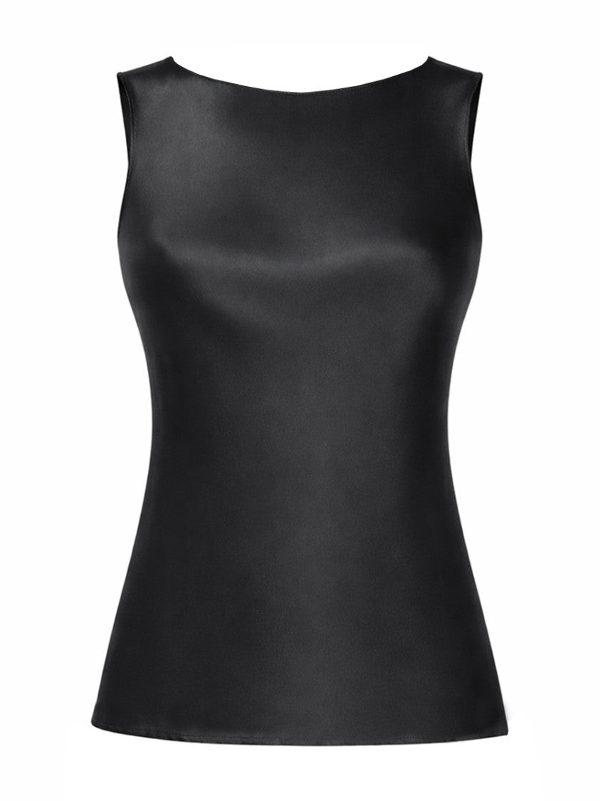 Nina Ricci Silk Draped Cowl Back Top