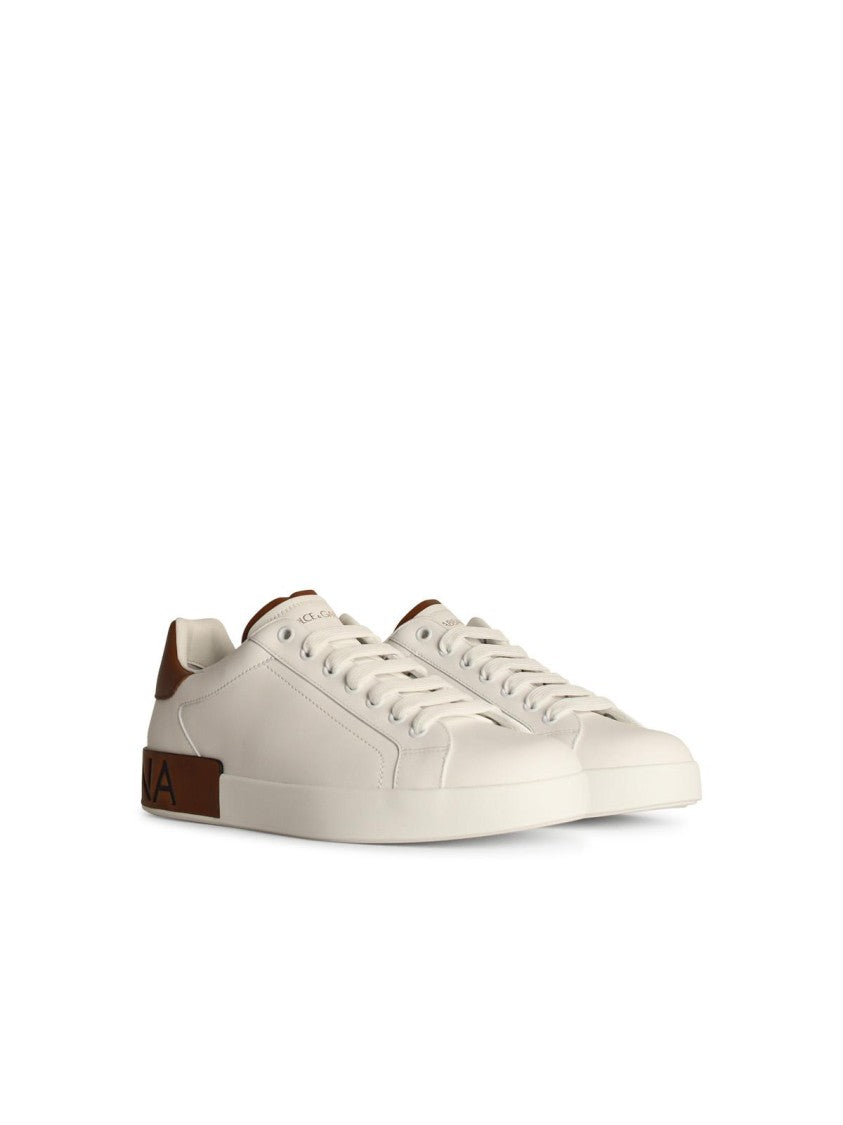 Dolce & Gabbana Portofino' White Leather Sneakers
