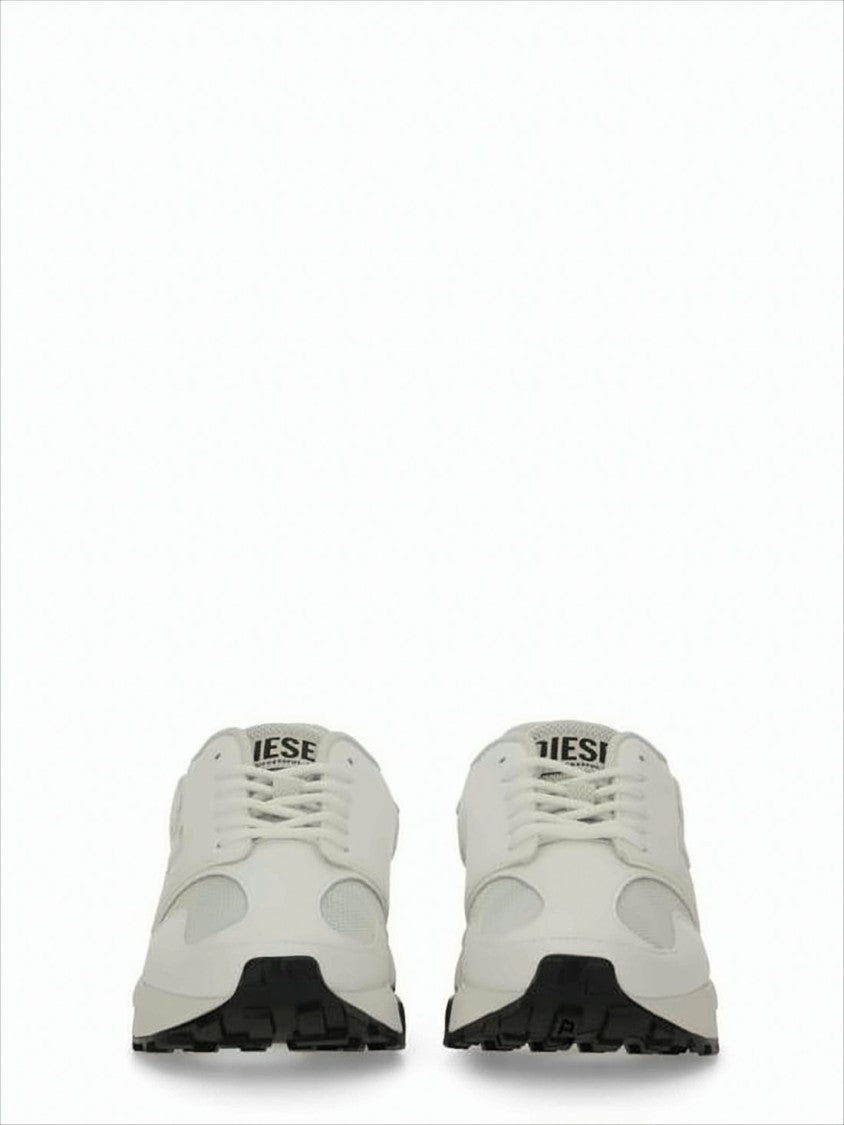 Diesel Sleek Off-White Sneakers With Calf Leather Accents