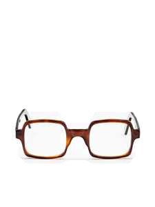 Moli@Limo Square Brown Acetate Optical Frames With Glossy Finish