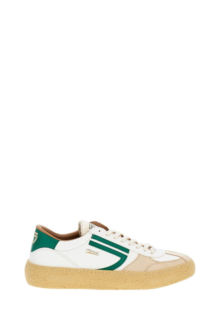 Puraai Panelled Vegan Leather Low-Top Sneakers