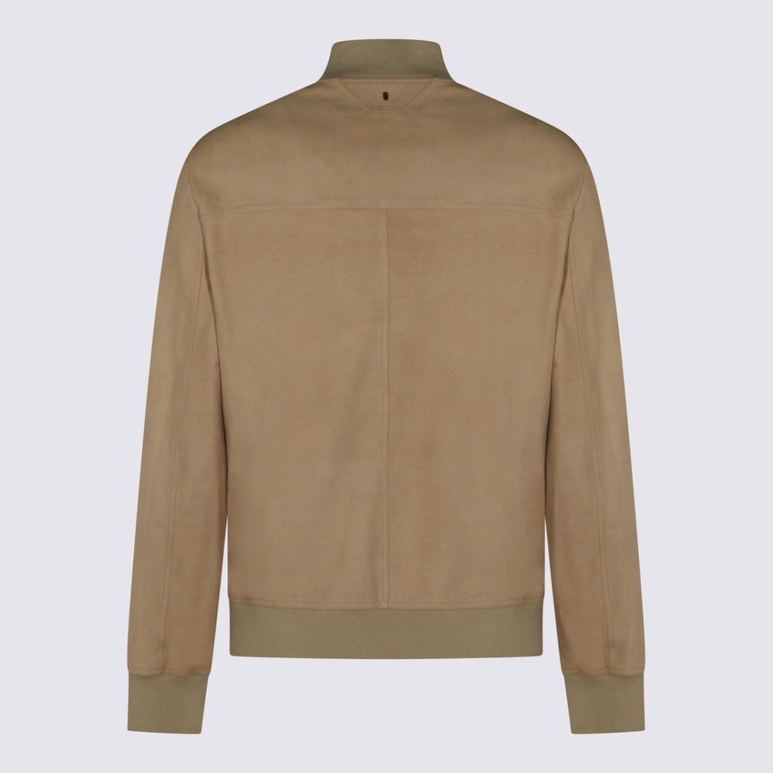 Salvatore Santoro Minimalist Suede-Like Beige Jacket With Structured Silhouette