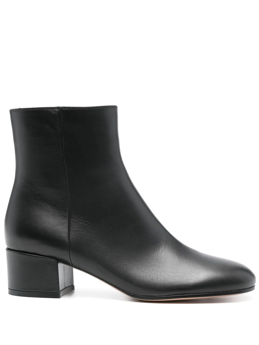 Gianvito Rossi Smooth Calf Leather Ankle Boots With Polished Finish