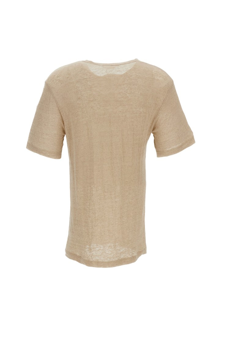 Comme Des Garçons Beige Linen Short-Sleeve T-Shirt